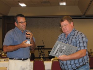 “Lance Jordan of Stephens & Smith Construction receives the Contractor of the Year plaque from Technical Director, Jim Baty during the CFA Convention in Michigan this past July