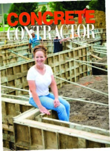 Cover from Concrete Contractor Magazine's June/July 2011 issue featuring the diversification efforts of Mary Wilson and Michel Concrete.