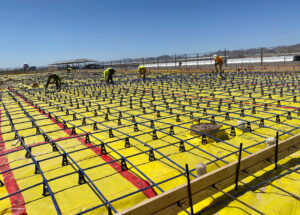 A slab-on-ground post-tensioning layout.